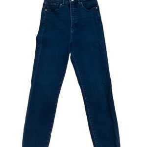 Dark wash high rise jeans